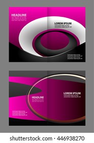 Brochure design two pages a4 template. Vector illustration
