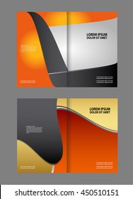 Brochure design two pages a4 template. Vector illustration
