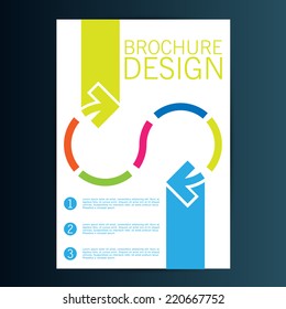 Brochure design. Vector arrows