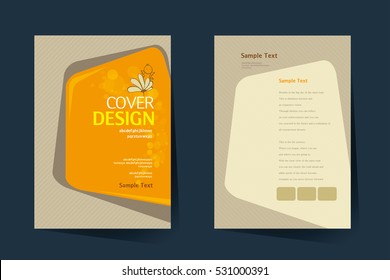 Brochure design vector template in A4 size. Annual report. Abstract book cover. Simple pattern. Flyer promotion. Presentation cover