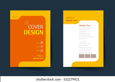 Brochure design vector template in A4 size. Annual report. Abstract book cover. Simple pattern. Flyer promotion. Presentation cover. Vector illustration.