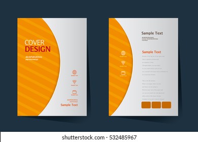 Brochure design vector template in A4 size. Annual report. Abstract book cover. Simple pattern. Flyer promotion. Presentation cover. Vector illustration.