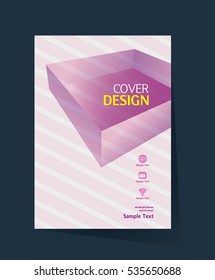 Brochure design vector template in A4 size. Annual report. Abstract book cover. Simple pattern. Flyer promotion. Presentation cover. Vector illustration.