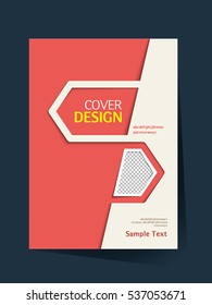 Brochure design vector template in A4 size. Annual report. Abstract book cover. Vector illustration.