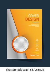 Brochure design vector template in A4 size. Annual report. Abstract book cover. Presentation cover. Vector illustration.