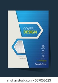 Brochure design vector template in A4 size. Annual report. Abstract book cover. Presentation cover. Vector illustration.