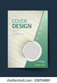 Brochure design vector template in A4 size. Annual report. Abstract book cover. Simple pattern. Flyer promotion. Presentation cover. Vector illustration.