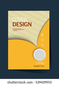 Brochure design vector template in A4 size. Annual report. Abstract book cover. Simple pattern. Flyer promotion. Presentation cover. Vector illustration.