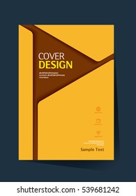 Brochure design vector template in A4 size. Annual report. Abstract book cover. Simple pattern. Flyer promotion. Presentation cover. Vector illustration.