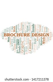 Brochure Design word cloud. Wordcloud made with text only.