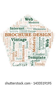 Brochure Design word cloud. Wordcloud made with text only.