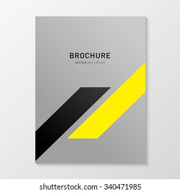 brochure design. yellow and black.
