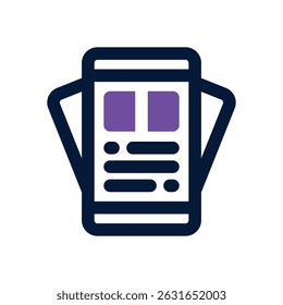 brochure duotone icon. Sleek and modern vector icon for websites, mobile apps, marketing materials, and corporate design. Fully scalable and ready to use.