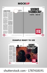 Brochure, ebook or presentation mockup ready for use, vector illustration easy to editable