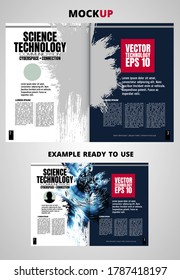 Brochure, ebook or presentation mockup ready for use, vector illustration easy to editable