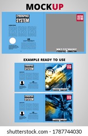 Brochure, ebook or presentation mockup ready for use, vector illustration easy to editable