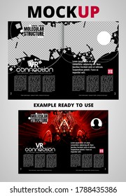 Brochure, ebook or presentation mockup ready for use, vector illustration easy to editable