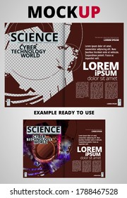 Brochure, ebook or presentation mockup ready for use, vector illustration easy to editable