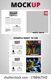 Brochure, ebook or presentation mockup ready for use, vector illustration easy to editable