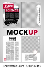 Brochure, ebook or presentation mockup ready for use, vector illustration easy to editable