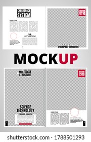 Brochure, ebook or presentation mockup ready for use, vector illustration easy to editable