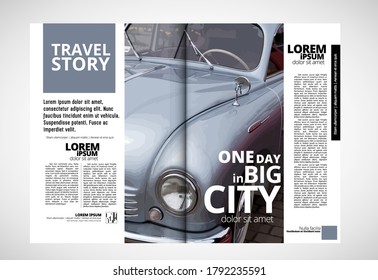 Folleto, libro o simulación de presentación listo para su uso, maqueta vectorial