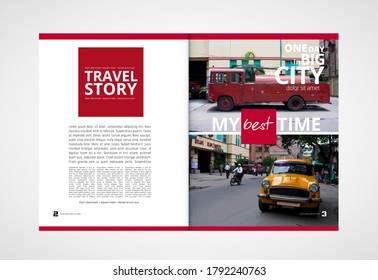 Brochure, ebook or presentation mockup ready for use, vector mockup