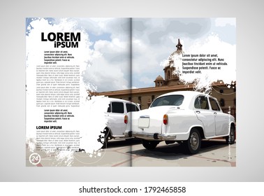 Brochure, ebook or presentation mockup ready for use, vector mockup