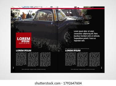 Brochure, ebook or presentation mockup ready for use, vector mockup