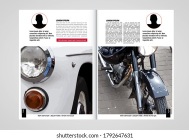 Brochure, ebook or presentation mockup ready for use, vector mockup