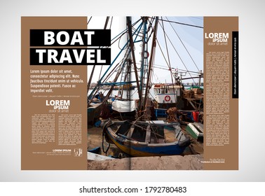 Brochure, ebook or presentation mockup ready for use, vector mockup