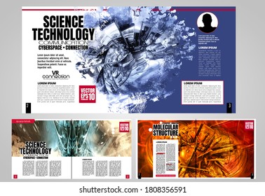 Brochure, ebook or presentation mockup ready for use, vector illustration easy to editable