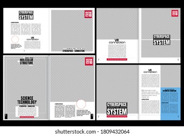 Brochure, ebook or presentation mockup ready for use, vector illustration easy to editable