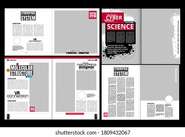 Brochure, ebook or presentation mockup ready for use, vector illustration easy to editable