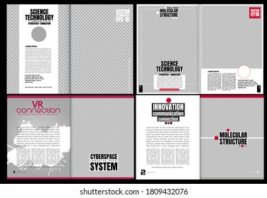 Brochure, ebook or presentation mockup ready for use, vector illustration easy to editable