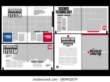 Brochure, ebook or presentation mockup ready for use, vector illustration easy to editable