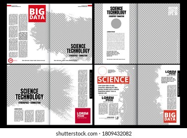 Brochure, ebook or presentation mockup ready for use, vector illustration easy to editable