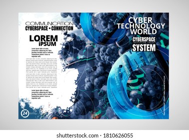 Brochure, ebook or presentation mockup ready for use, vector illustration easy to editable