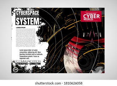 Brochure, ebook or presentation mockup ready for use, vector illustration easy to editable
