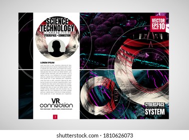 Brochure, ebook or presentation mockup ready for use, vector illustration easy to editable