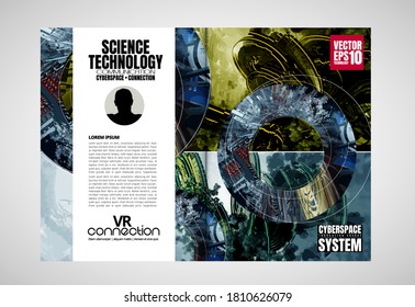 Brochure, ebook or presentation mockup ready for use, vector illustration easy to editable