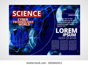 Brochure, ebook or presentation mockup ready for use, vector illustration easy to editable