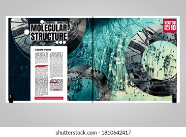 Brochure, ebook or presentation mockup ready for use, vector illustration easy to editable