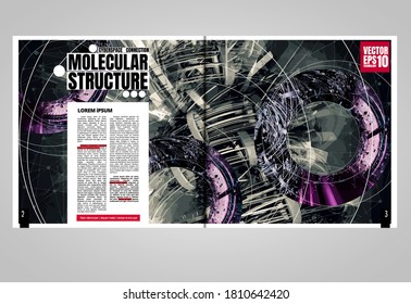 Brochure, ebook or presentation mockup ready for use, vector illustration easy to editable