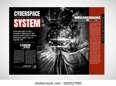 Brochure, ebook or presentation mockup ready for use, vector illustration easy to editable