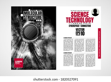 Brochure, ebook or presentation mockup ready for use, vector illustration easy to editable