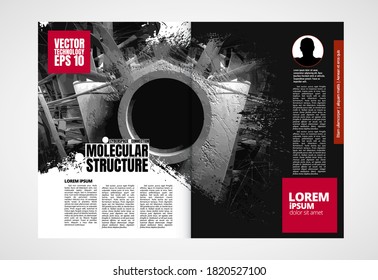 Brochure, ebook or presentation mockup ready for use, vector illustration easy to editable