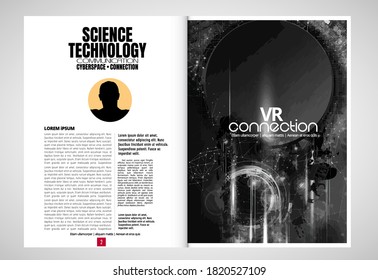 Brochure, ebook or presentation mockup ready for use, vector illustration easy to editable