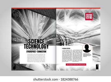 Brochure, ebook or presentation mockup ready for use, vector illustration easy to editable