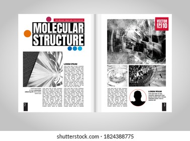 Brochure, ebook or presentation mockup ready for use, vector illustration easy to editable